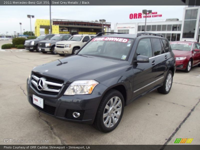 Steel Grey Metallic / Black 2011 Mercedes-Benz GLK 350