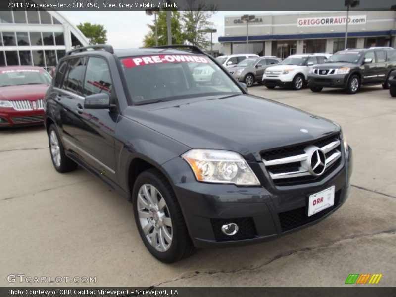 Steel Grey Metallic / Black 2011 Mercedes-Benz GLK 350