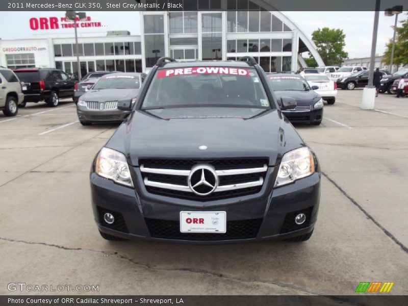 Steel Grey Metallic / Black 2011 Mercedes-Benz GLK 350