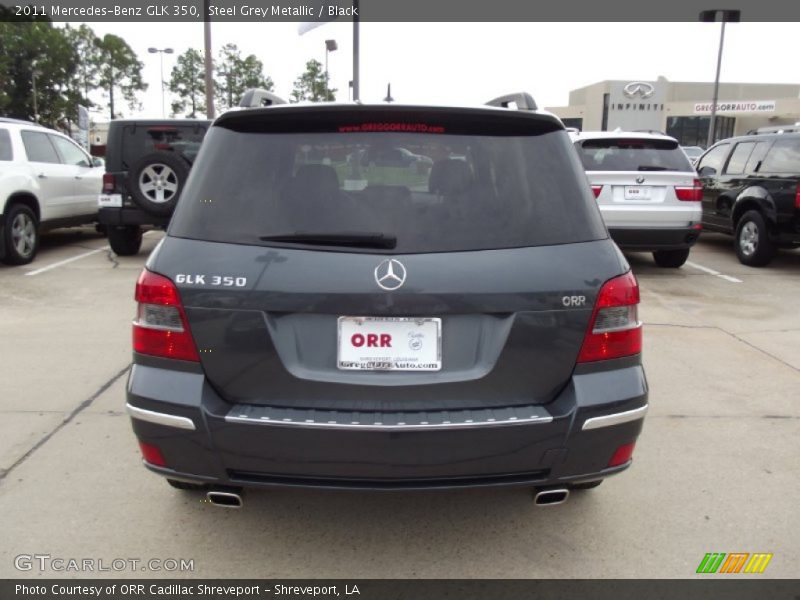 Steel Grey Metallic / Black 2011 Mercedes-Benz GLK 350