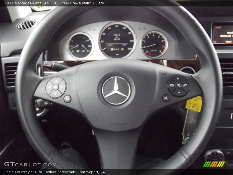 Steel Grey Metallic / Black 2011 Mercedes-Benz GLK 350