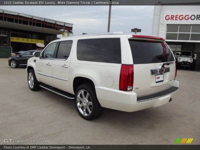 White Diamond Tricoat / Cashmere/Cocoa 2013 Cadillac Escalade ESV Luxury