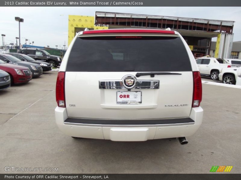 White Diamond Tricoat / Cashmere/Cocoa 2013 Cadillac Escalade ESV Luxury
