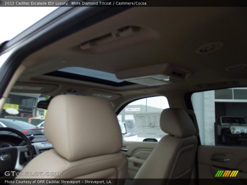 White Diamond Tricoat / Cashmere/Cocoa 2013 Cadillac Escalade ESV Luxury