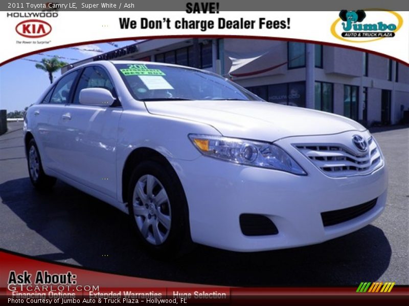 Super White / Ash 2011 Toyota Camry LE