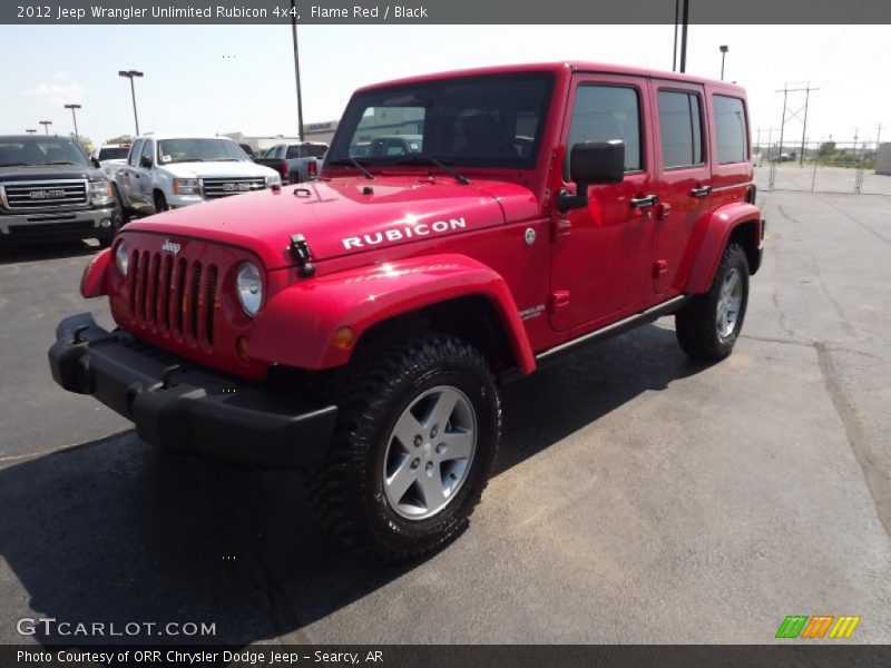 Flame Red / Black 2012 Jeep Wrangler Unlimited Rubicon 4x4