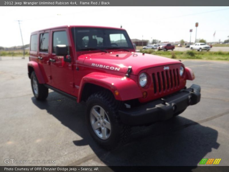 Flame Red / Black 2012 Jeep Wrangler Unlimited Rubicon 4x4