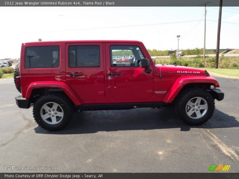 Flame Red / Black 2012 Jeep Wrangler Unlimited Rubicon 4x4