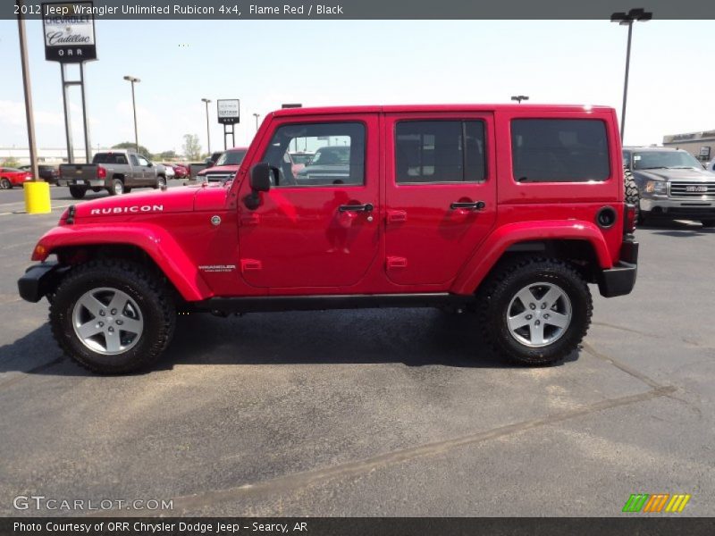 Flame Red / Black 2012 Jeep Wrangler Unlimited Rubicon 4x4
