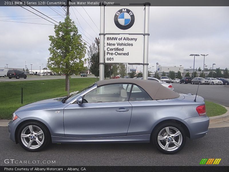 Blue Water Metallic / Oyster 2013 BMW 1 Series 128i Convertible