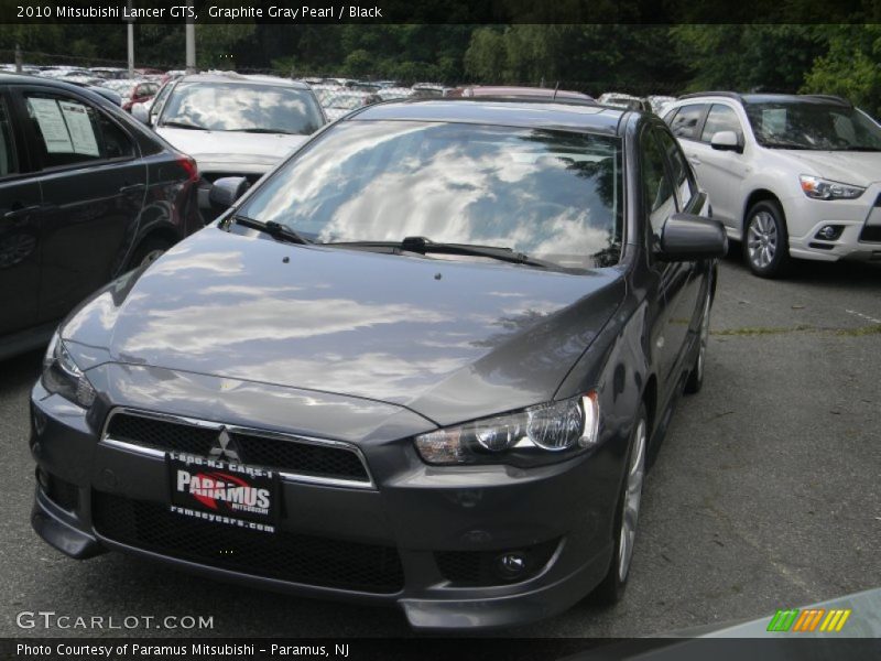 Graphite Gray Pearl / Black 2010 Mitsubishi Lancer GTS