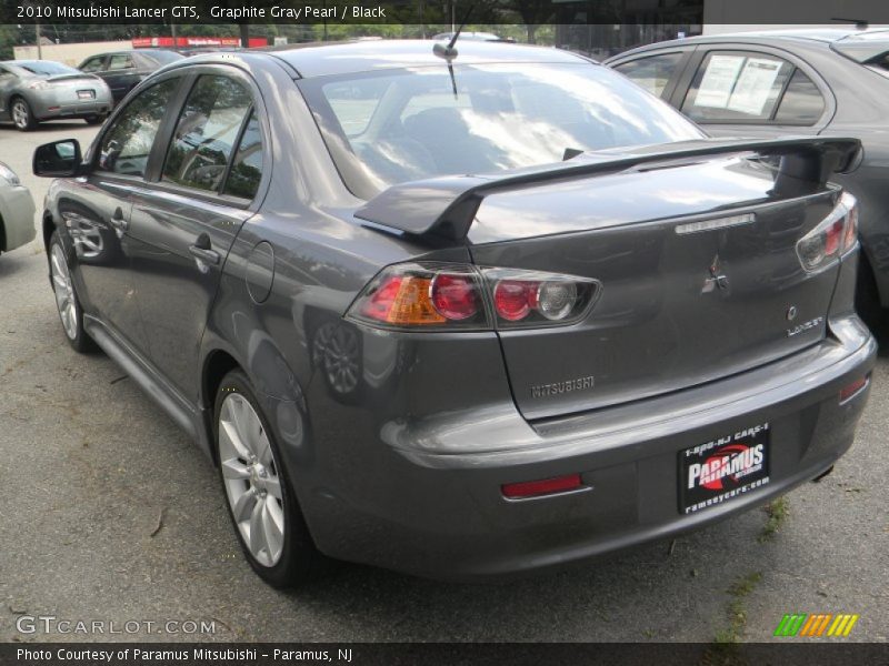 Graphite Gray Pearl / Black 2010 Mitsubishi Lancer GTS