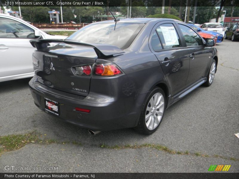 Graphite Gray Pearl / Black 2010 Mitsubishi Lancer GTS
