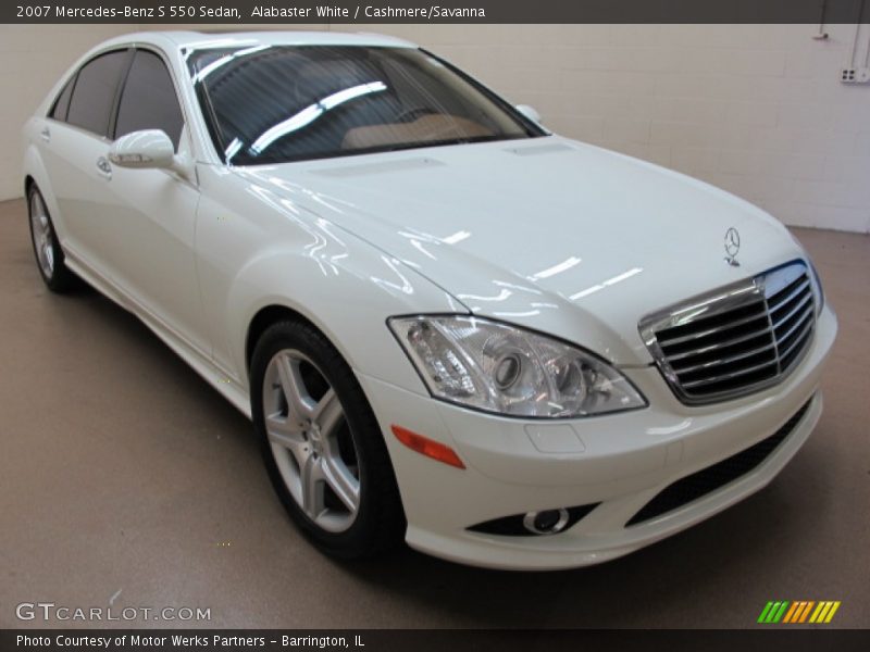 Alabaster White / Cashmere/Savanna 2007 Mercedes-Benz S 550 Sedan