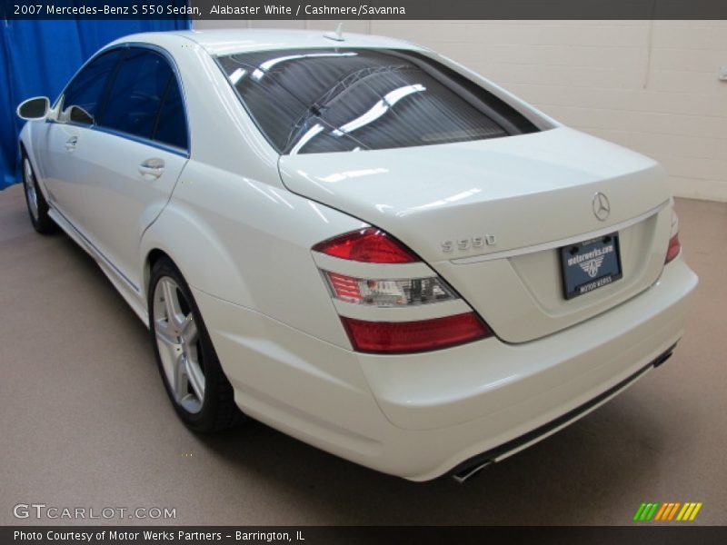 Alabaster White / Cashmere/Savanna 2007 Mercedes-Benz S 550 Sedan