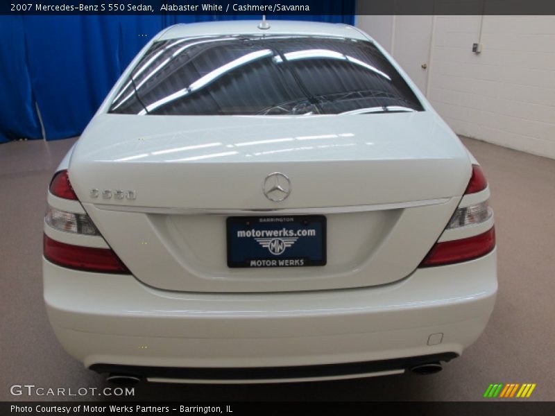 Alabaster White / Cashmere/Savanna 2007 Mercedes-Benz S 550 Sedan