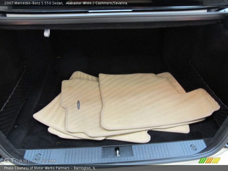 Alabaster White / Cashmere/Savanna 2007 Mercedes-Benz S 550 Sedan