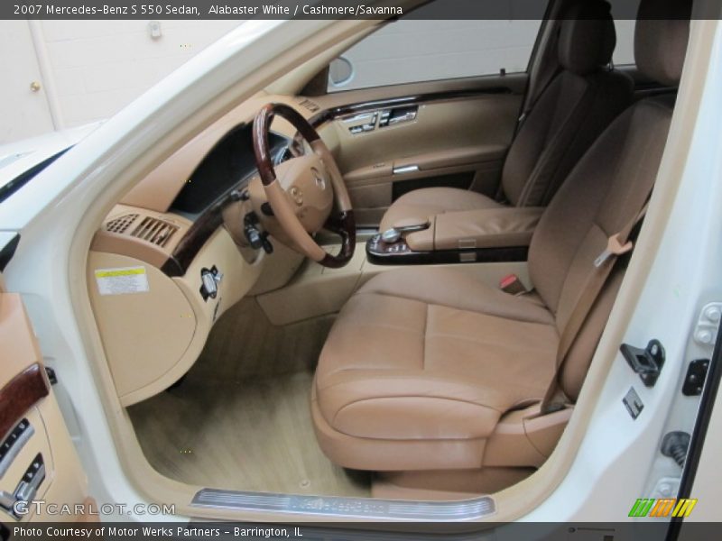 Alabaster White / Cashmere/Savanna 2007 Mercedes-Benz S 550 Sedan