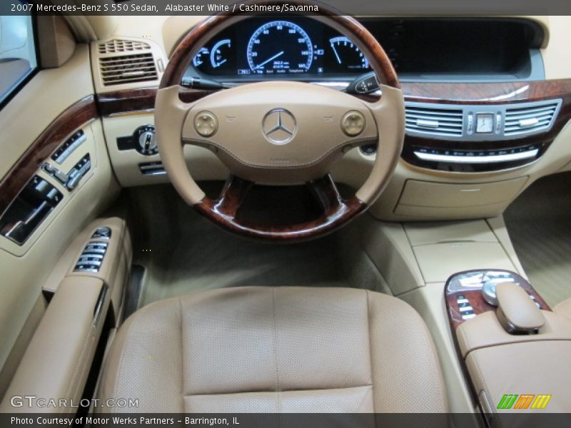 Alabaster White / Cashmere/Savanna 2007 Mercedes-Benz S 550 Sedan