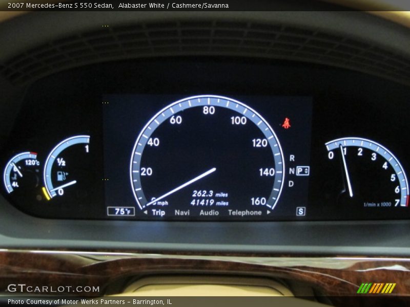 Alabaster White / Cashmere/Savanna 2007 Mercedes-Benz S 550 Sedan
