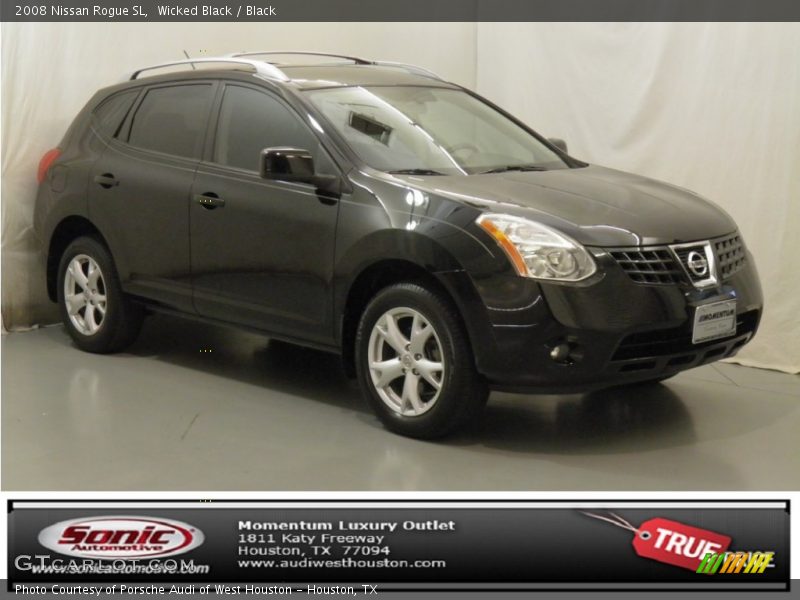 Wicked Black / Black 2008 Nissan Rogue SL