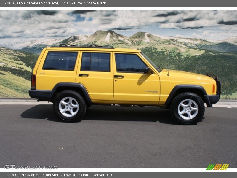 Solar Yellow / Agate Black 2000 Jeep Cherokee Sport 4x4