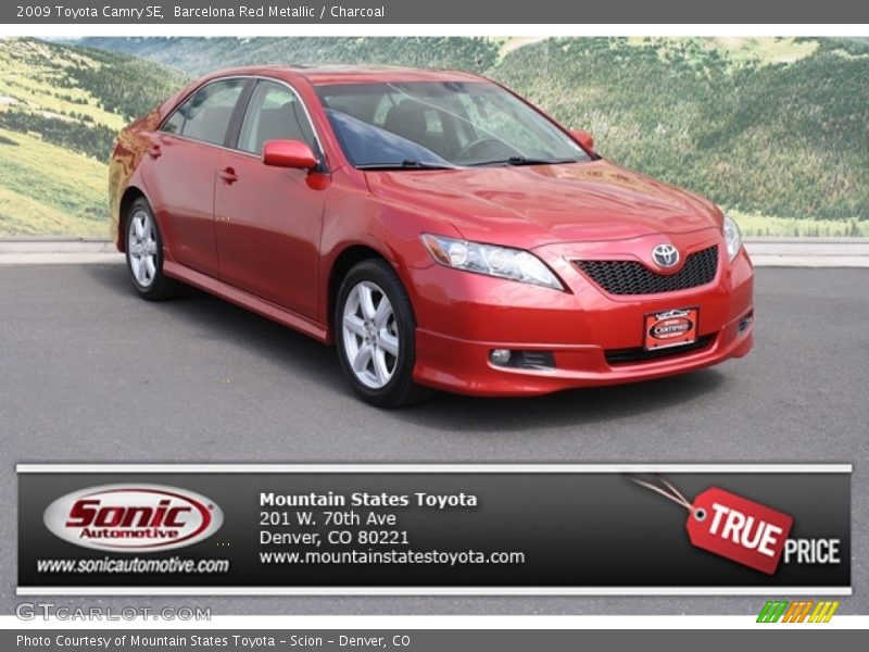 Barcelona Red Metallic / Charcoal 2009 Toyota Camry SE
