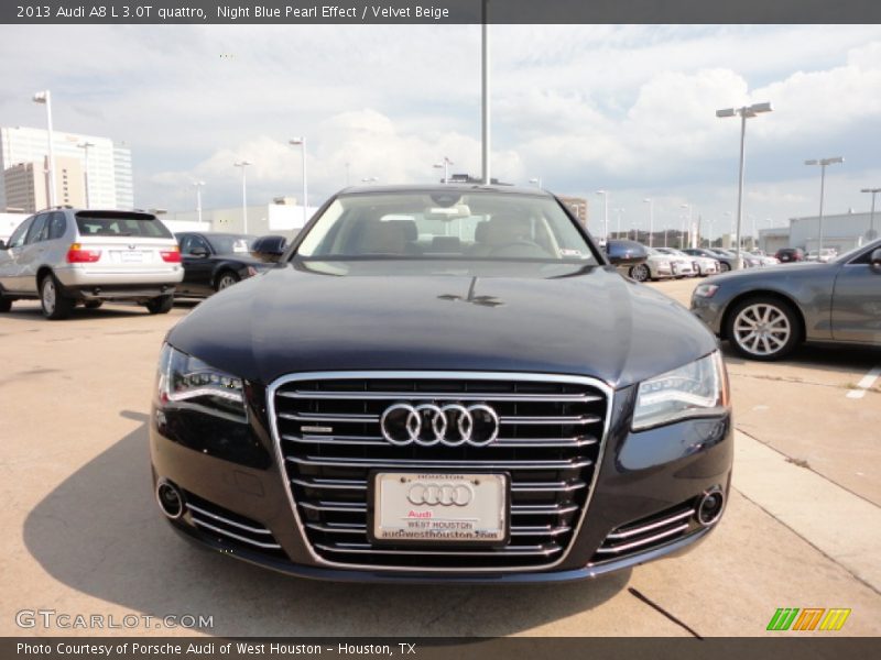 Night Blue Pearl Effect / Velvet Beige 2013 Audi A8 L 3.0T quattro