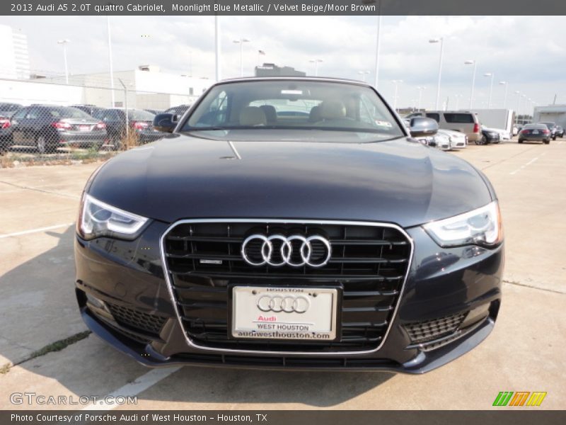 Moonlight Blue Metallic / Velvet Beige/Moor Brown 2013 Audi A5 2.0T quattro Cabriolet