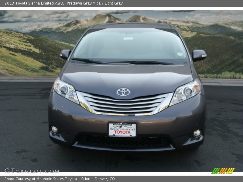 Predawn Gray Mica / Light Gray 2013 Toyota Sienna Limited AWD