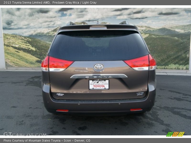 Predawn Gray Mica / Light Gray 2013 Toyota Sienna Limited AWD