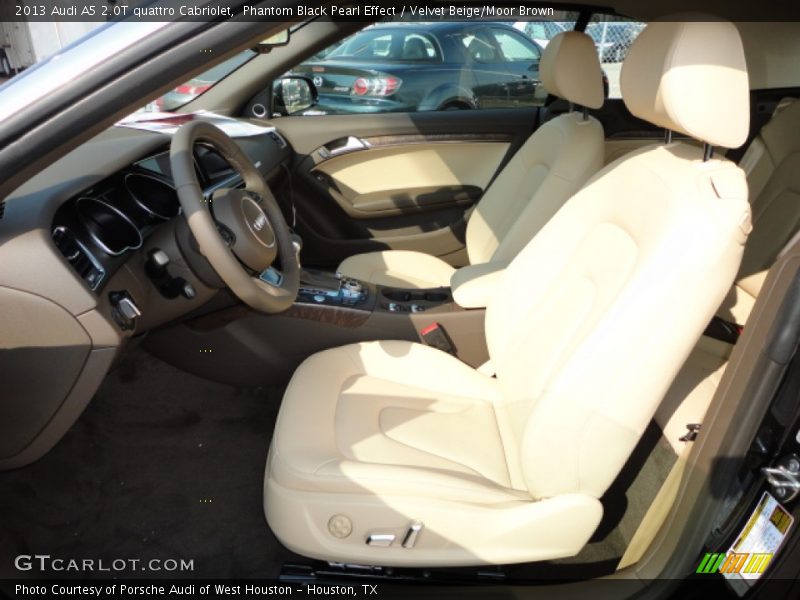 Phantom Black Pearl Effect / Velvet Beige/Moor Brown 2013 Audi A5 2.0T quattro Cabriolet