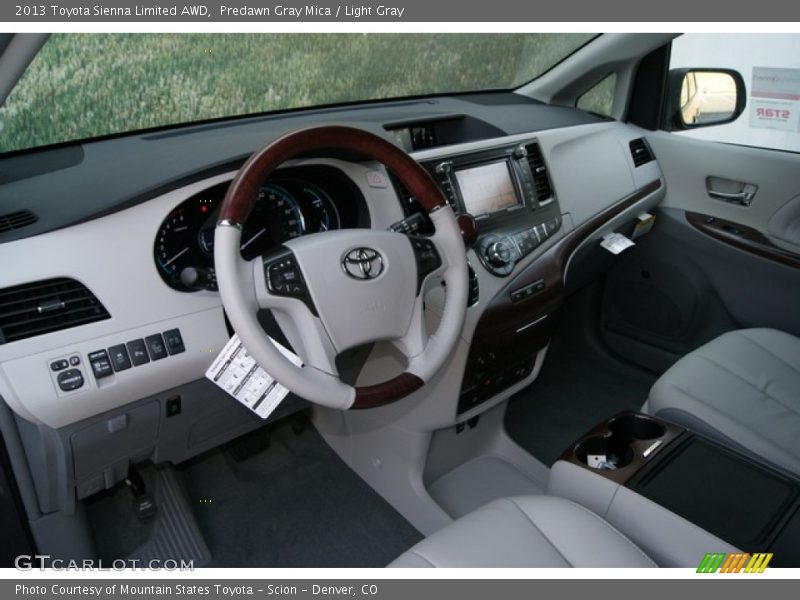 Predawn Gray Mica / Light Gray 2013 Toyota Sienna Limited AWD