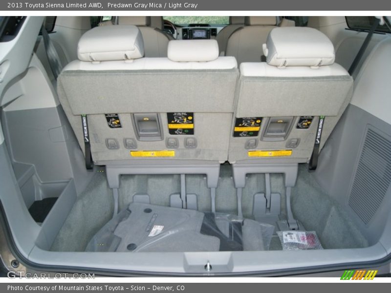 Predawn Gray Mica / Light Gray 2013 Toyota Sienna Limited AWD