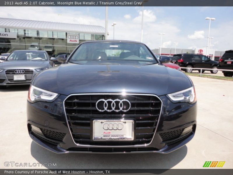 Moonlight Blue Metallic / Titanium Grey/Steel Grey 2013 Audi A5 2.0T Cabriolet