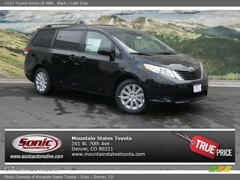 Black / Light Gray 2013 Toyota Sienna LE AWD