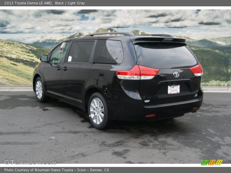 Black / Light Gray 2013 Toyota Sienna LE AWD