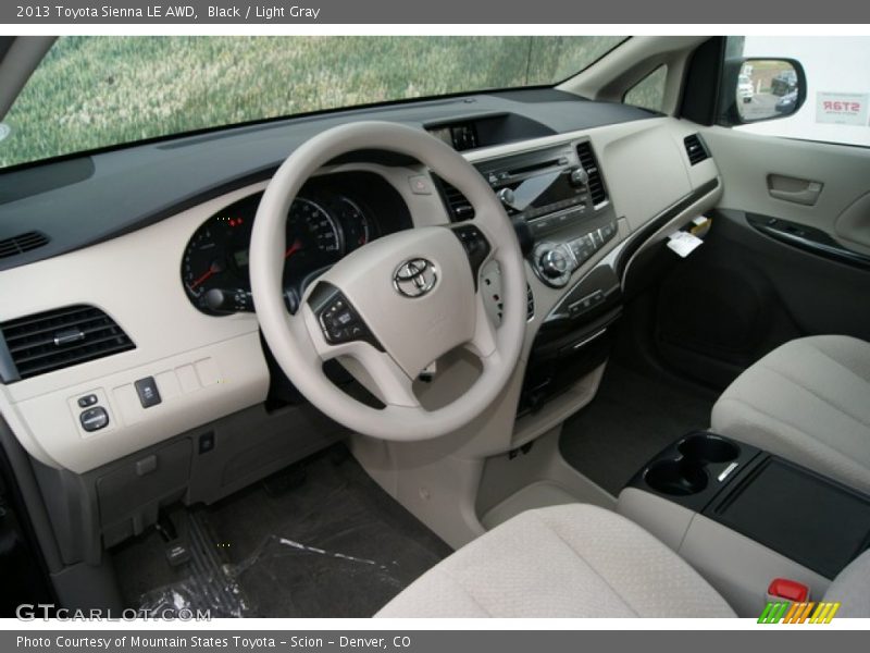 Black / Light Gray 2013 Toyota Sienna LE AWD