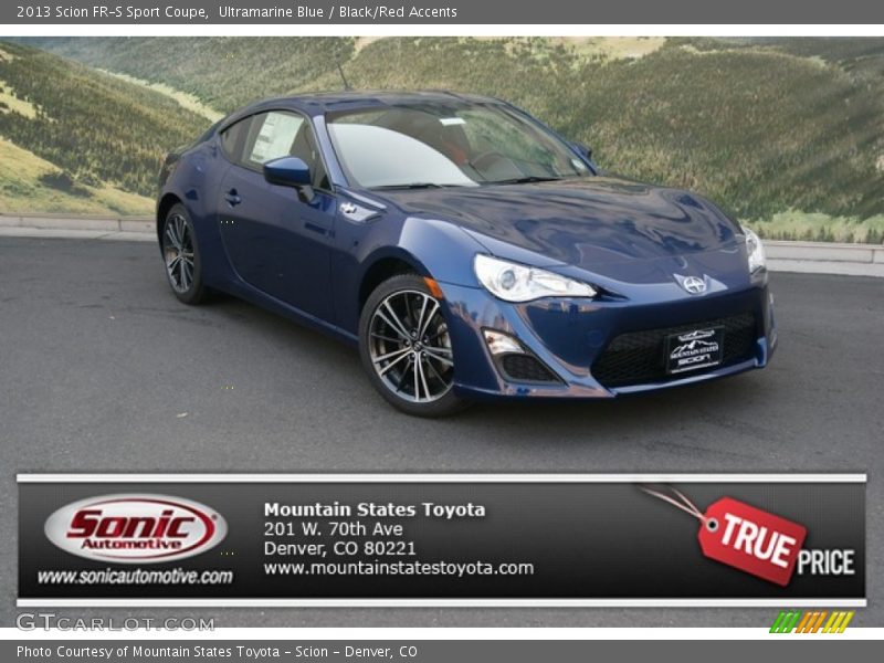 Ultramarine Blue / Black/Red Accents 2013 Scion FR-S Sport Coupe