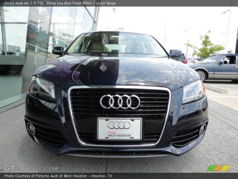 Deep Sea Blue Pearl Effect / Luxor Beige 2013 Audi A3 2.0 TDI