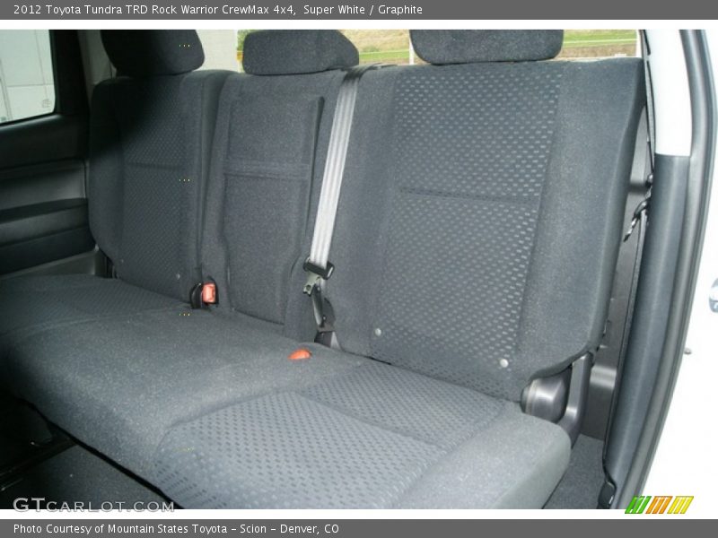 Rear Seat of 2012 Tundra TRD Rock Warrior CrewMax 4x4