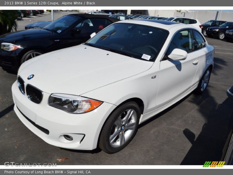 Alpine White / Black 2013 BMW 1 Series 128i Coupe