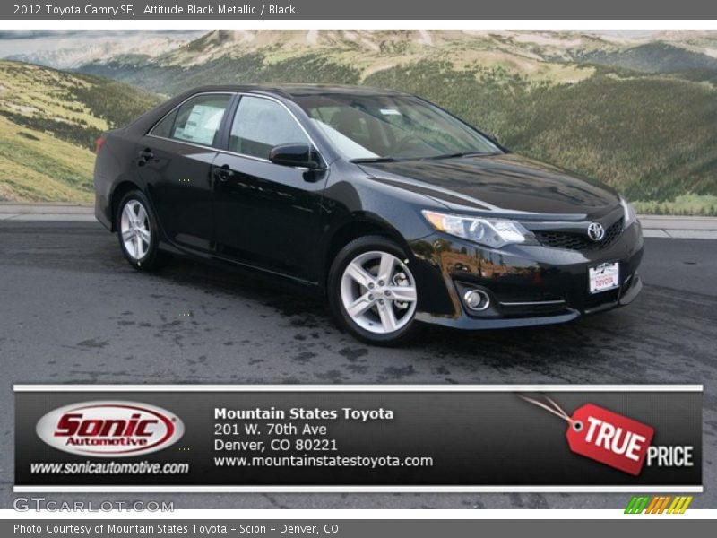 Attitude Black Metallic / Black 2012 Toyota Camry SE