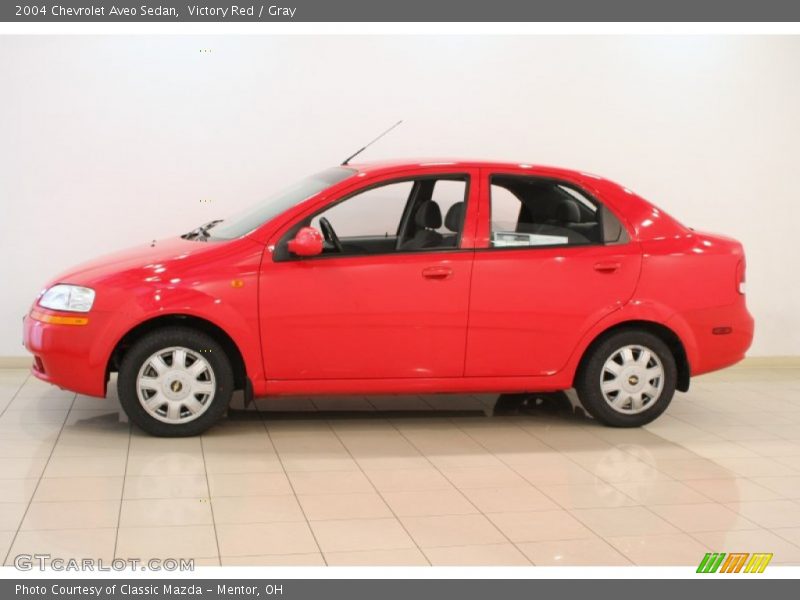 Victory Red / Gray 2004 Chevrolet Aveo Sedan