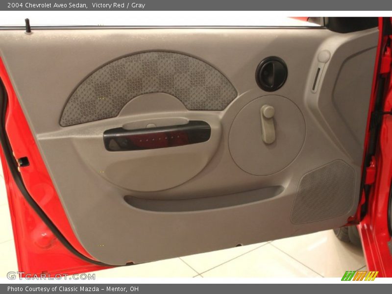 Victory Red / Gray 2004 Chevrolet Aveo Sedan