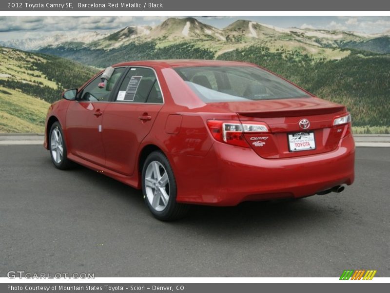 Barcelona Red Metallic / Black 2012 Toyota Camry SE