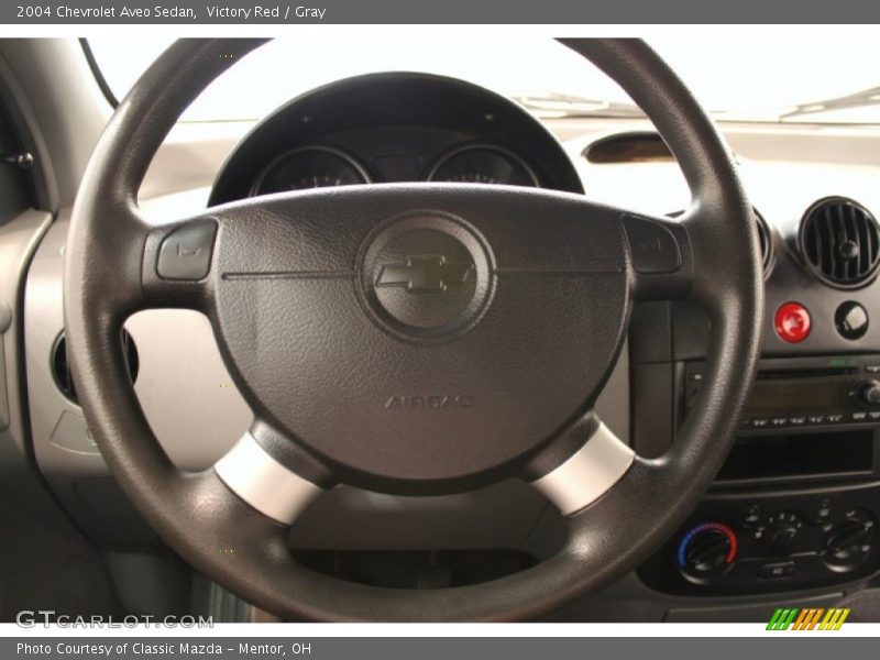 Victory Red / Gray 2004 Chevrolet Aveo Sedan