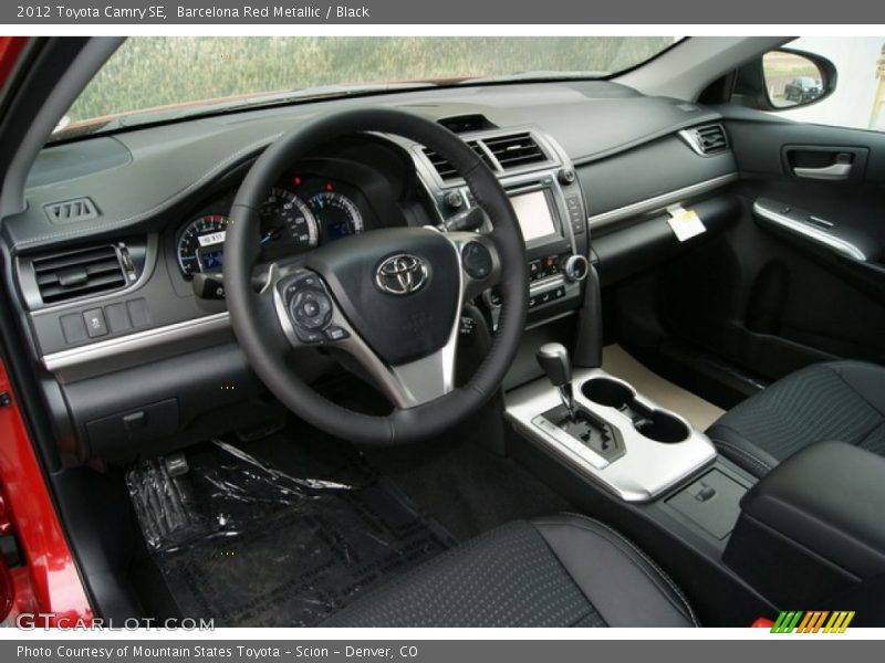Barcelona Red Metallic / Black 2012 Toyota Camry SE