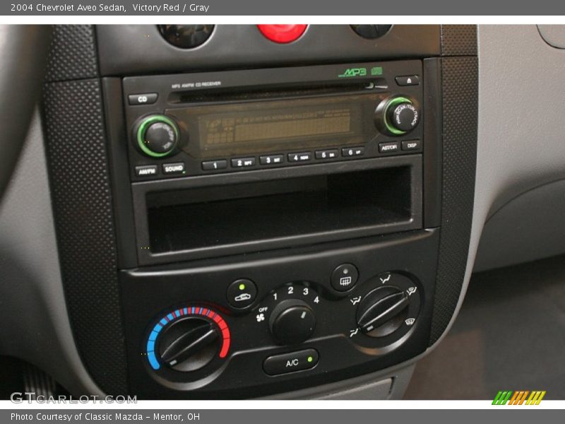 Victory Red / Gray 2004 Chevrolet Aveo Sedan