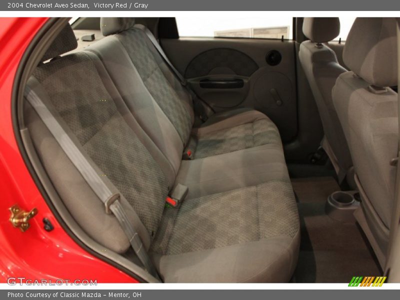 Victory Red / Gray 2004 Chevrolet Aveo Sedan